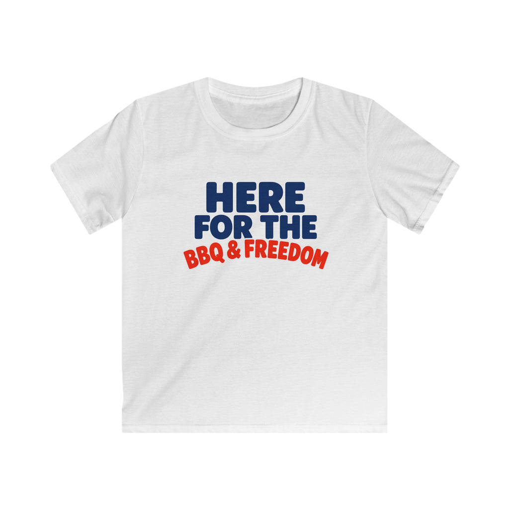 USA BBQ & Freedom Text - Kids Tee