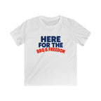 USA BBQ & Freedom Text - Kids Tee