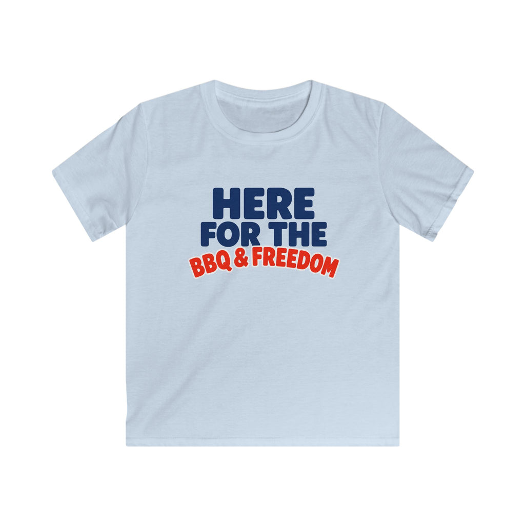 USA BBQ & Freedom Text - Kids Tee