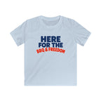 USA BBQ & Freedom Text - Kids Tee
