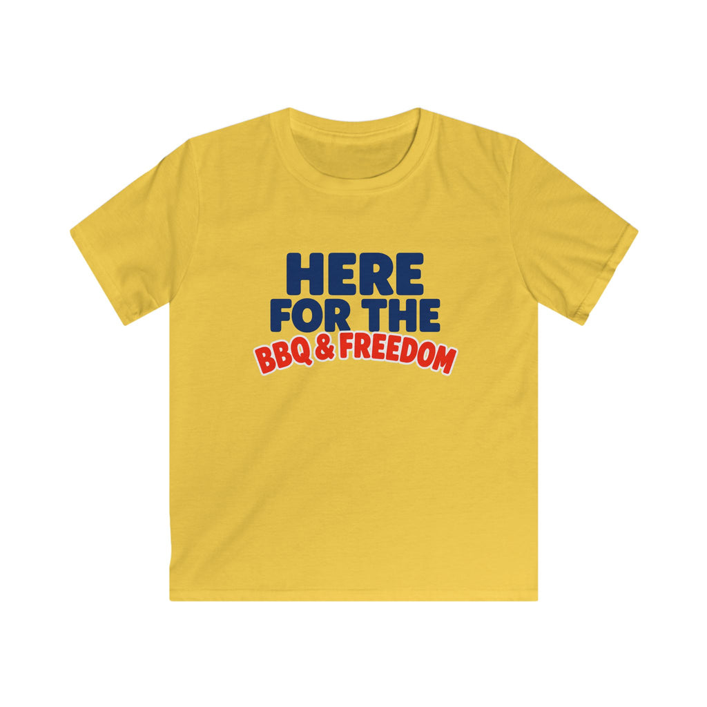 USA BBQ & Freedom Text - Kids Tee