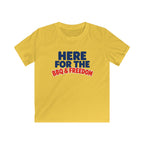 USA BBQ & Freedom Text - Kids Tee