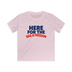 USA BBQ & Freedom Text - Kids Tee