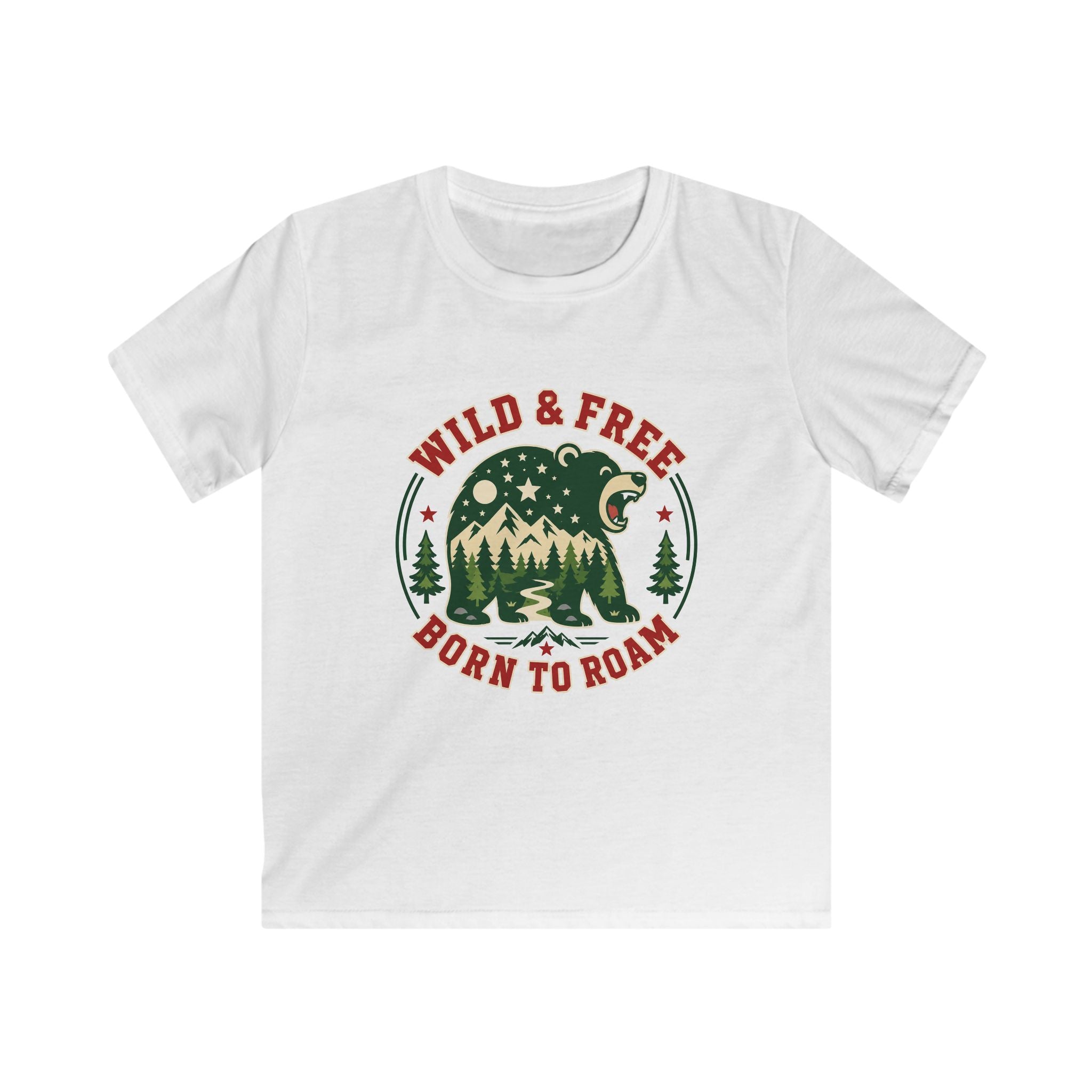 USA Wild & Free Born To Roam - Kids Tee
