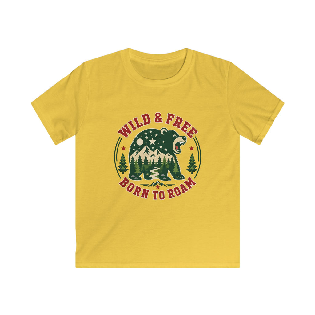USA Wild & Free Born To Roam - Kids Tee