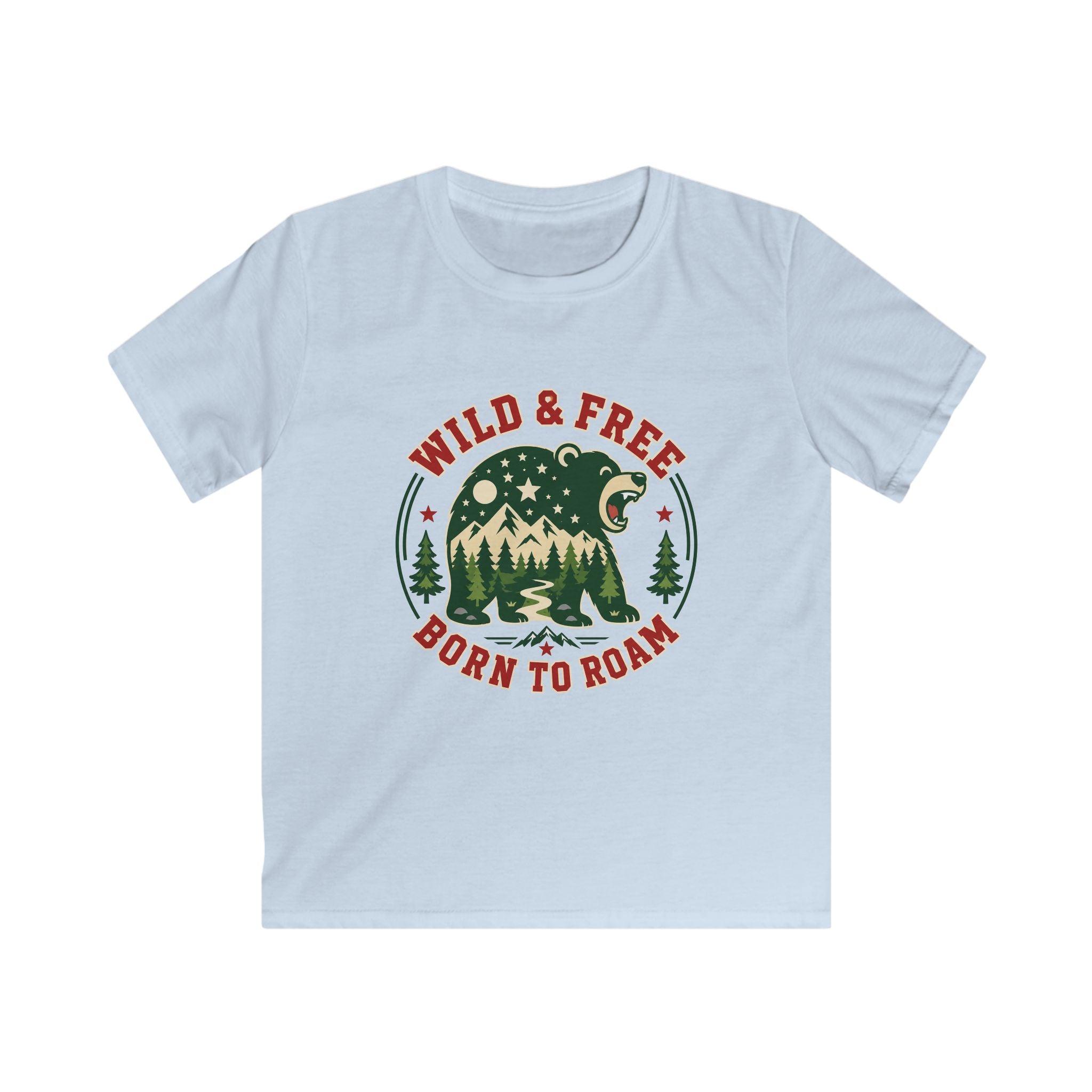 USA Wild & Free Born To Roam - Kids Tee