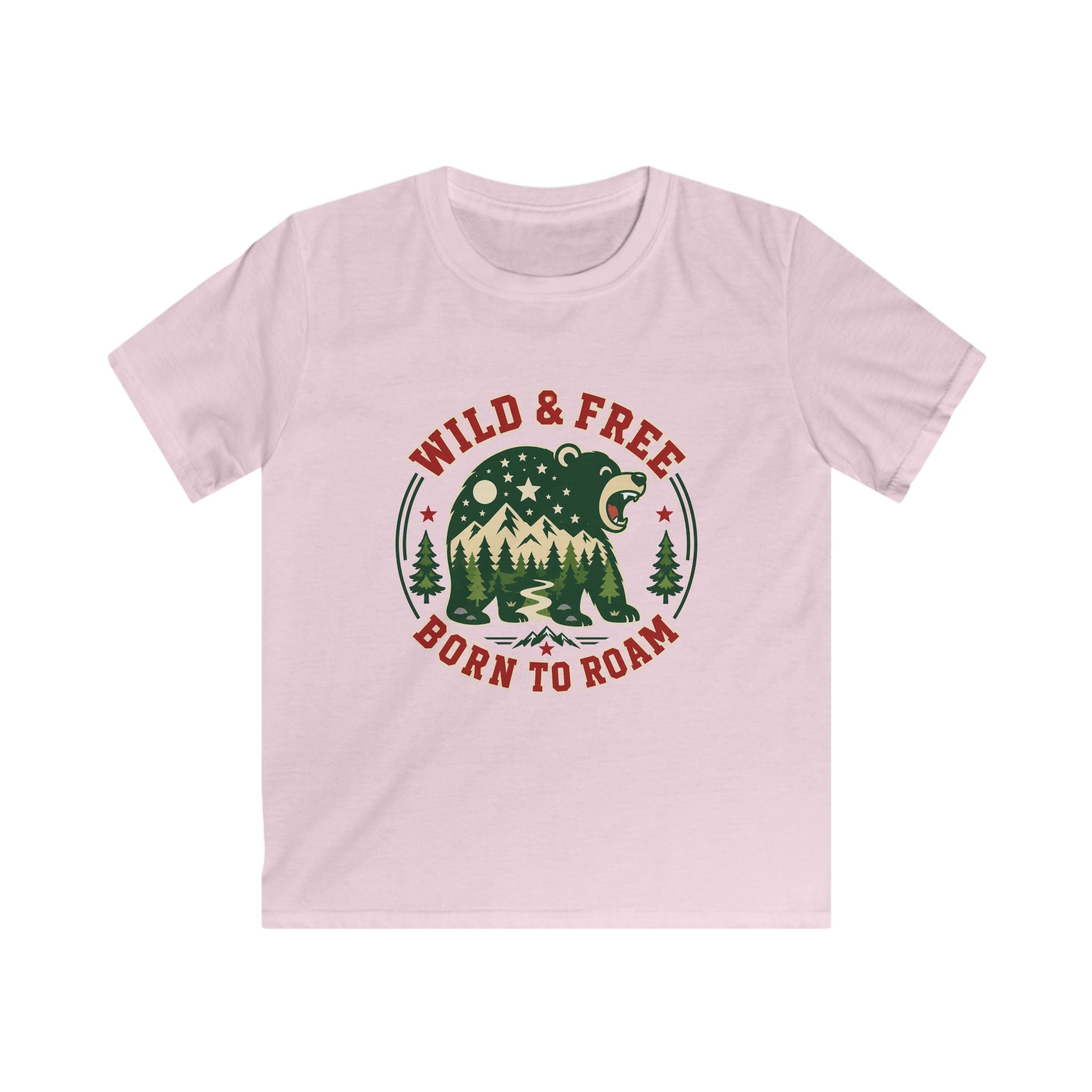 USA Wild & Free Born To Roam - Kids Tee