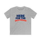 USA BBQ & Freedom Text - Kids Tee