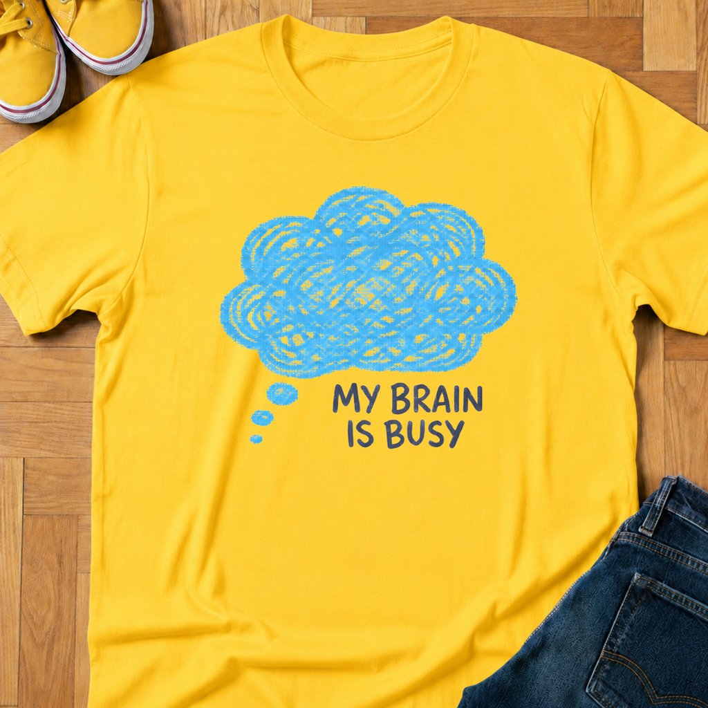 My Brain Is Busy - Kids Tee