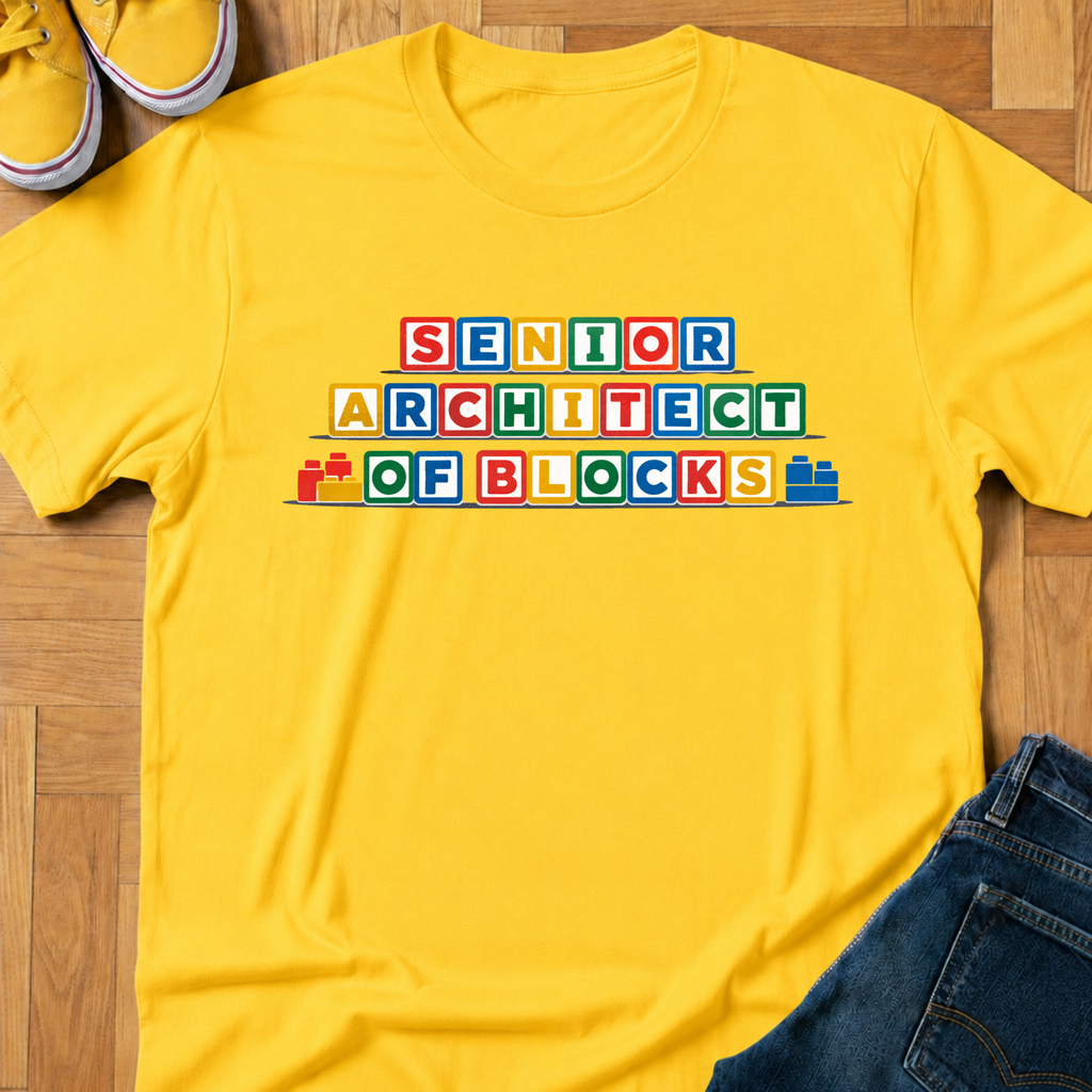 Senior Architect Of Blocks - Kids Tee