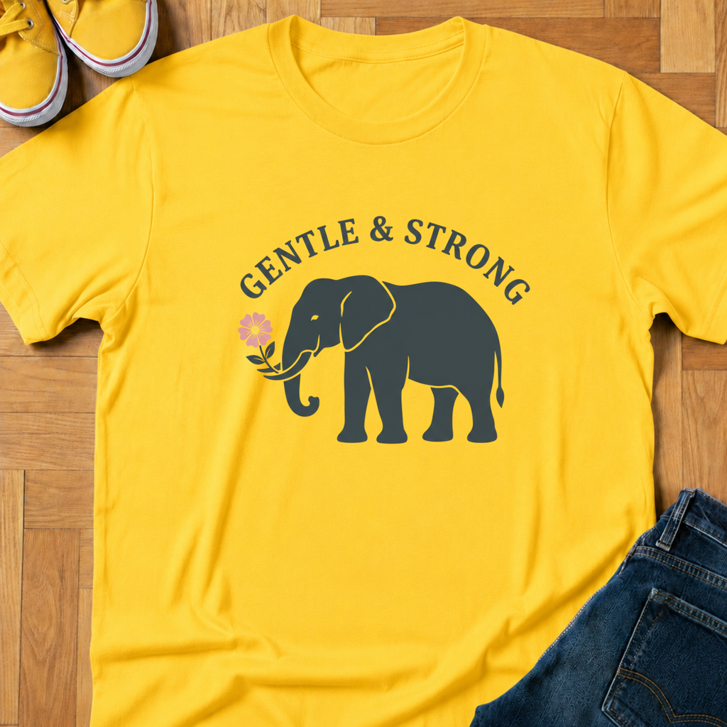 Elephant & Flower - Kids Tee