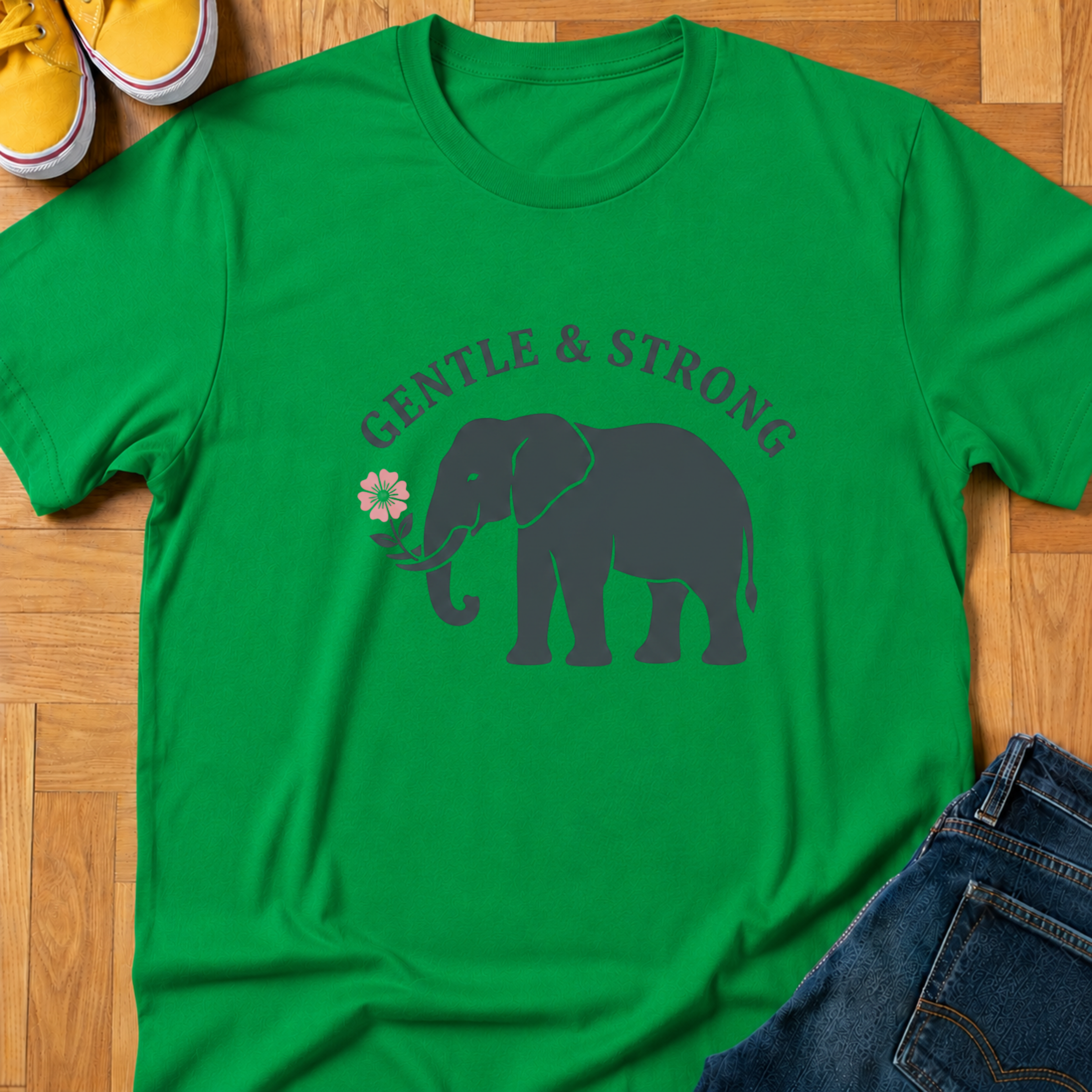 Elephant & Flower - Kids Tee
