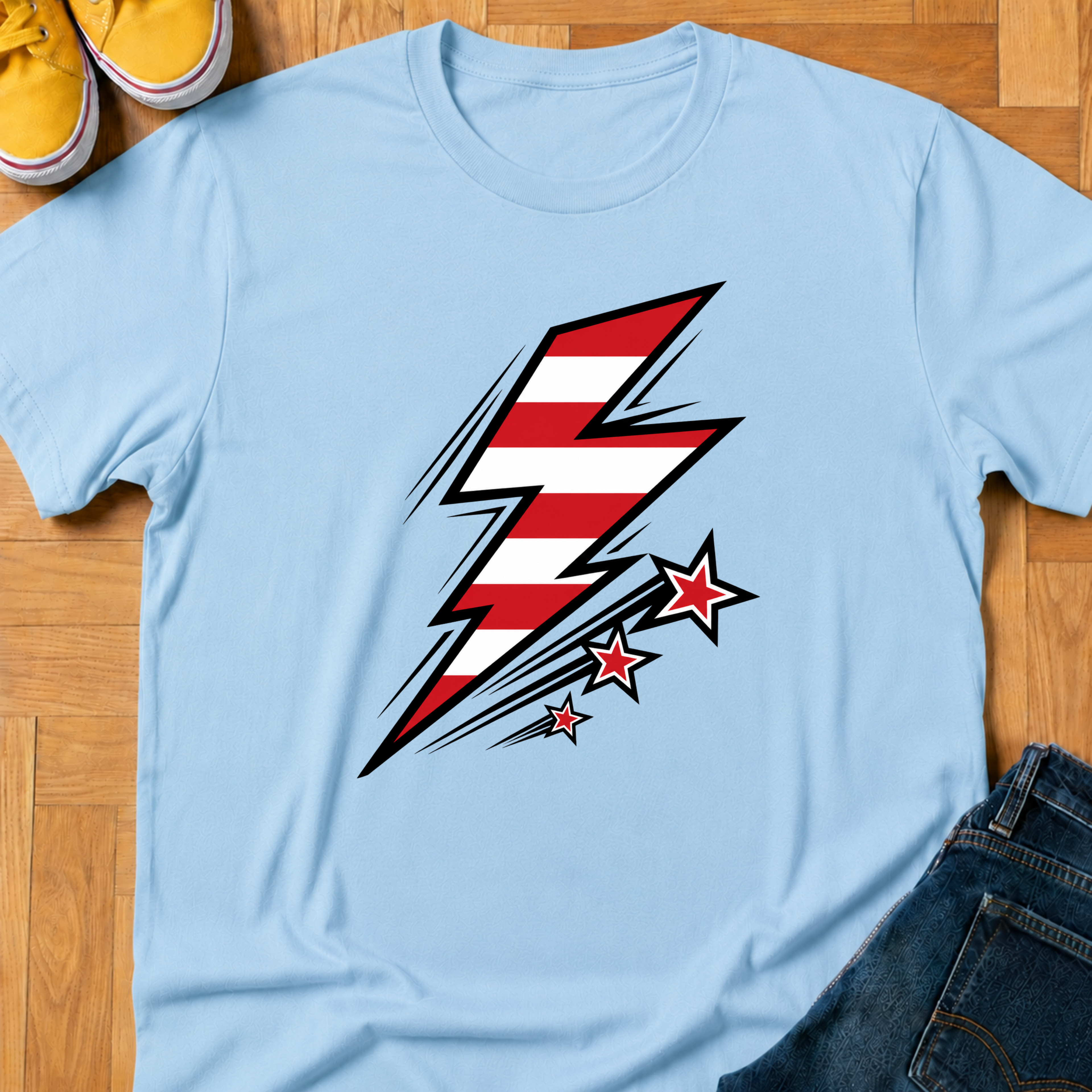 USA Bolt & Stars - Kids Tee