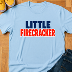 USA Little Firecracker Text - Kids Tee