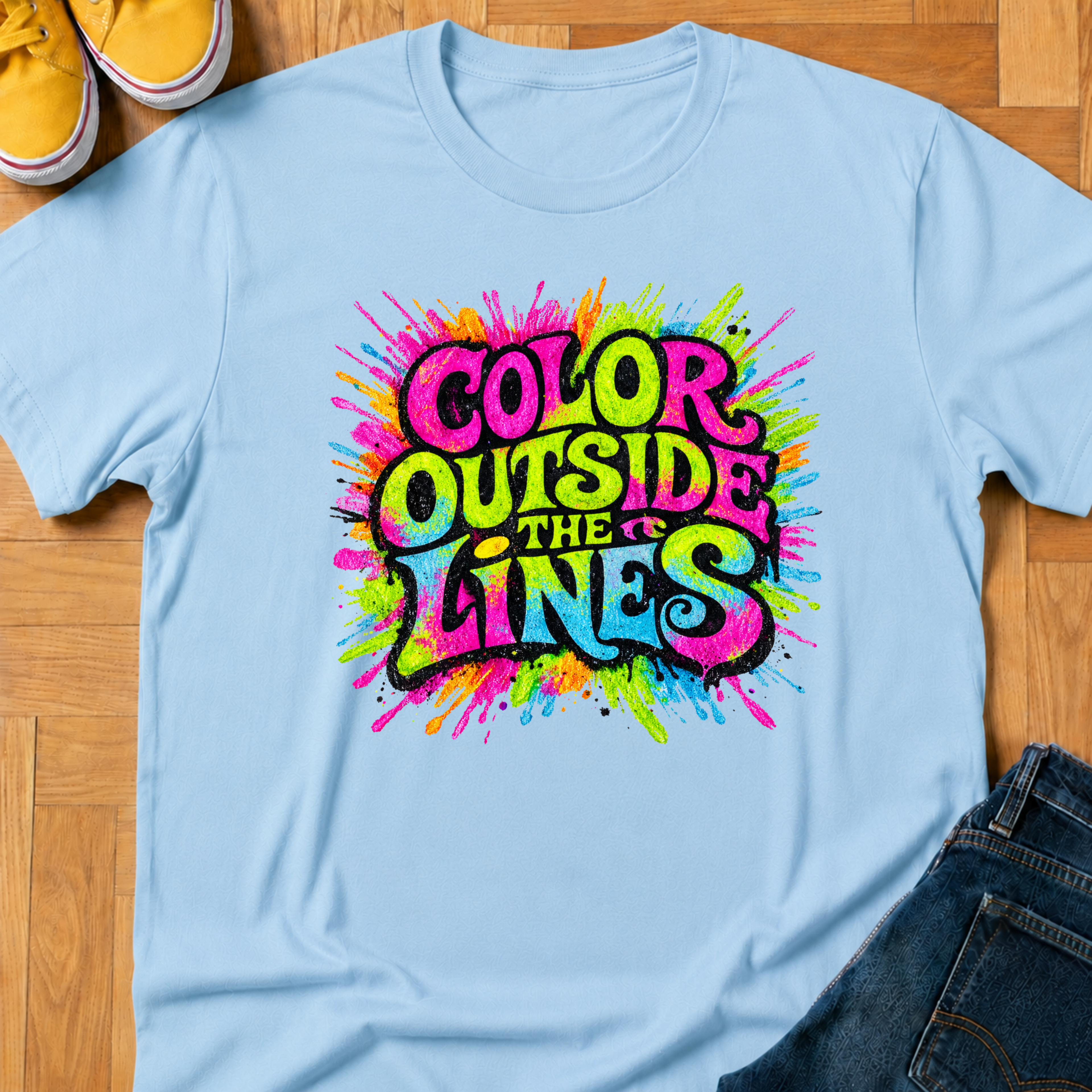 Color Outside The Lines - Kids Tee