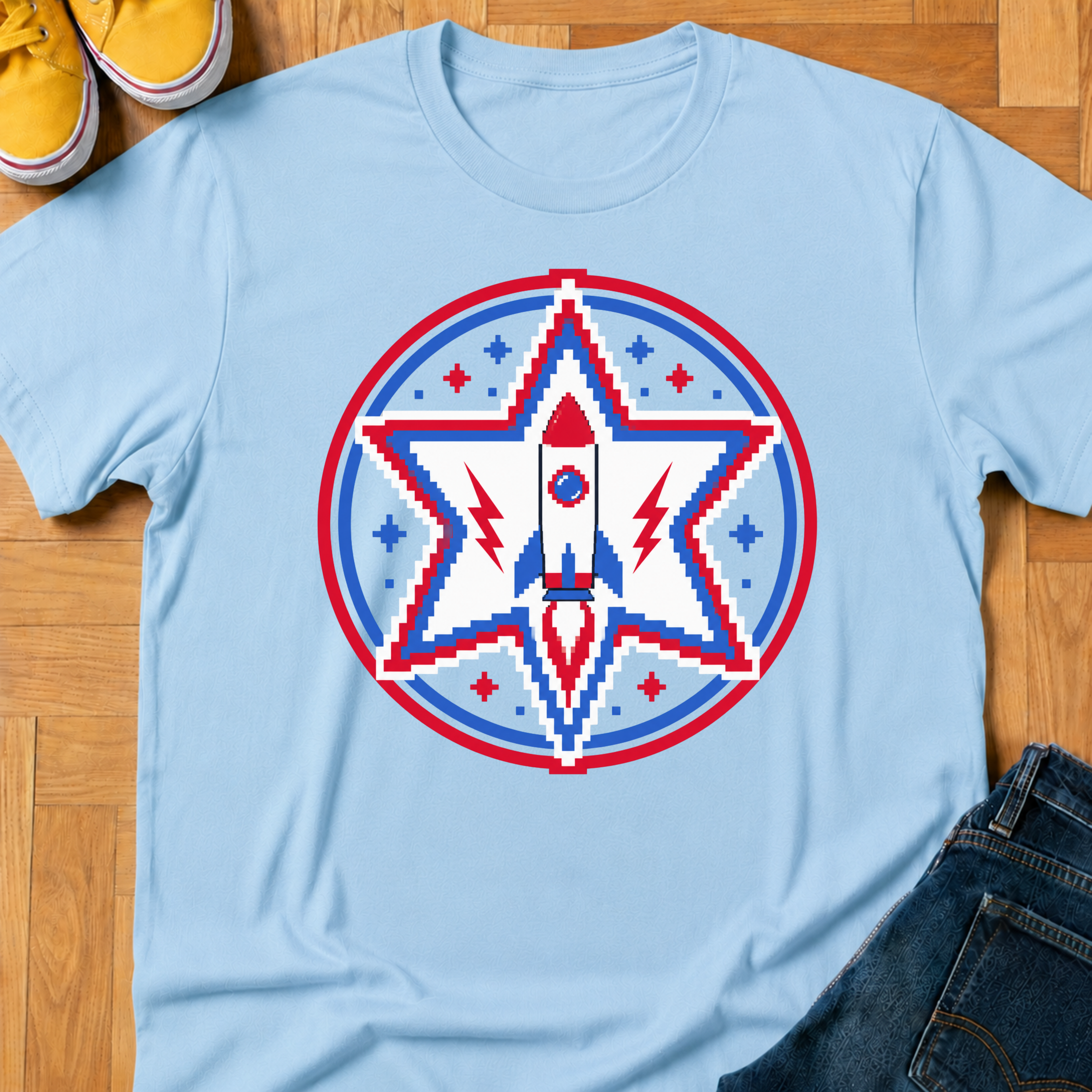 USA Rocket & Star - Kids Tee