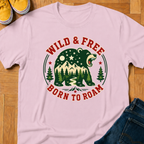 USA Wild & Free Born To Roam - Kids Tee