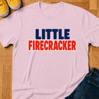USA Little Firecracker Text - Kids Tee