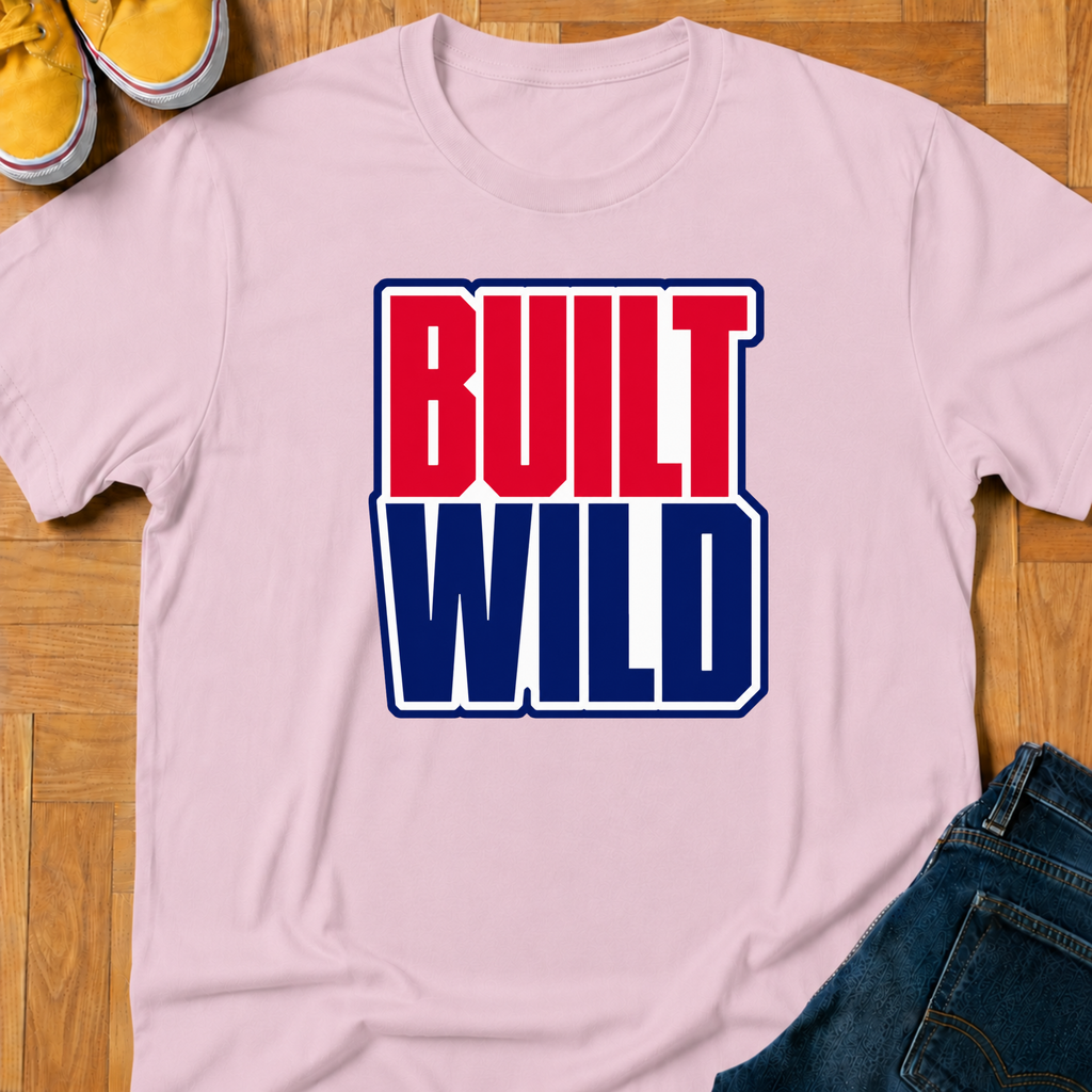 USA Built Wild Text - Kids Tee