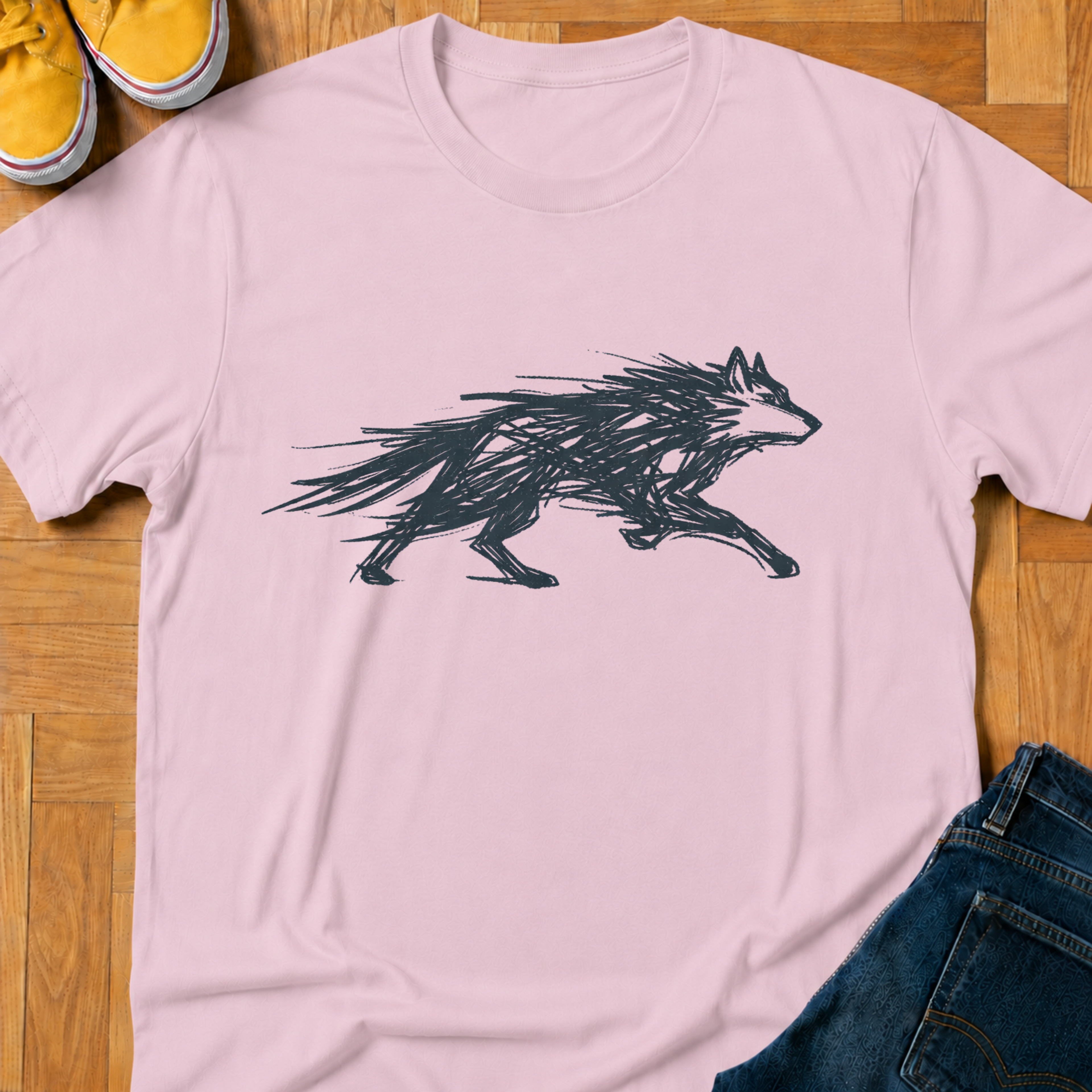 The Running Wolf - Kids Tee