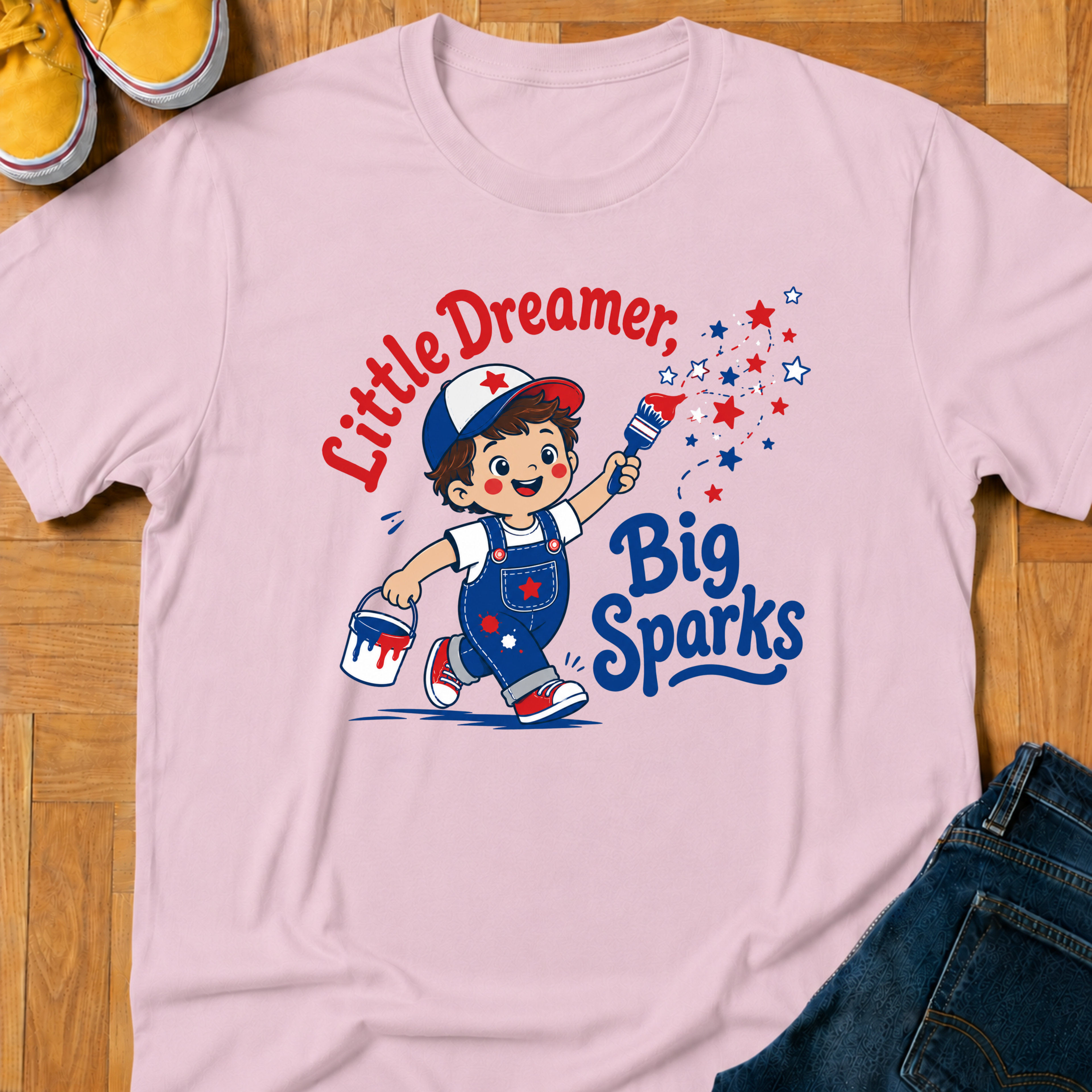 USA Little Dreamer, Big Sparks (Hat) - Kids Tee