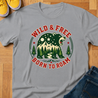 USA Wild & Free Born To Roam - Kids Tee