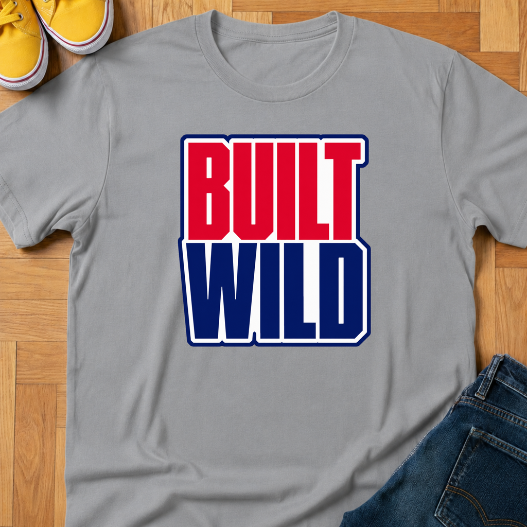 USA Built Wild Text - Kids Tee