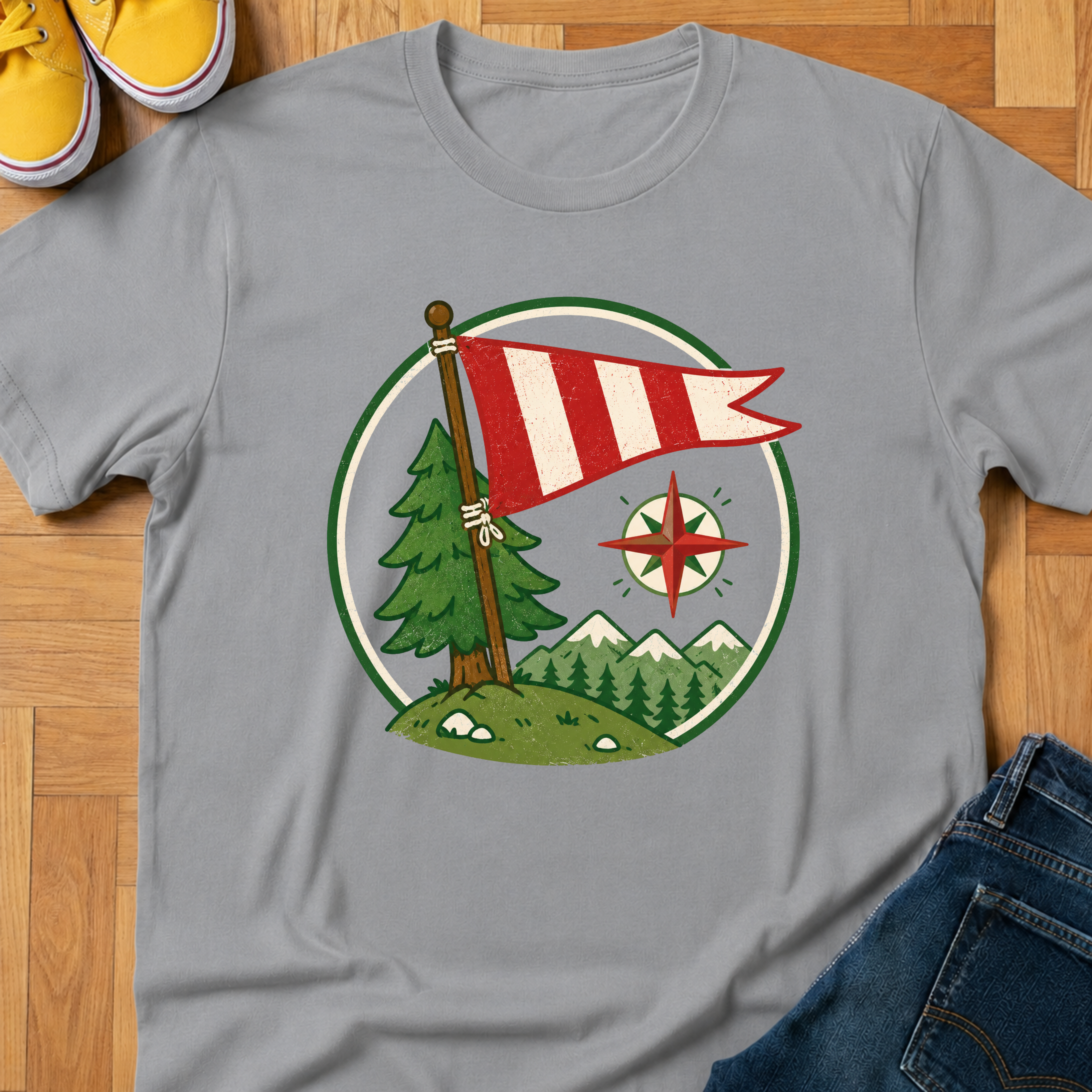 USA Nature Flagpost - Kids Tee