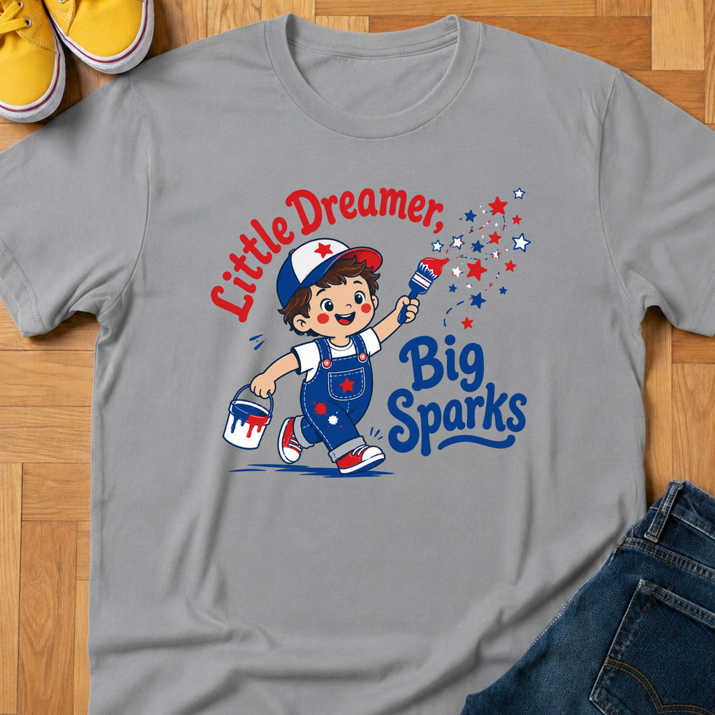USA Little Dreamer, Big Sparks (Hat) - Kids Tee