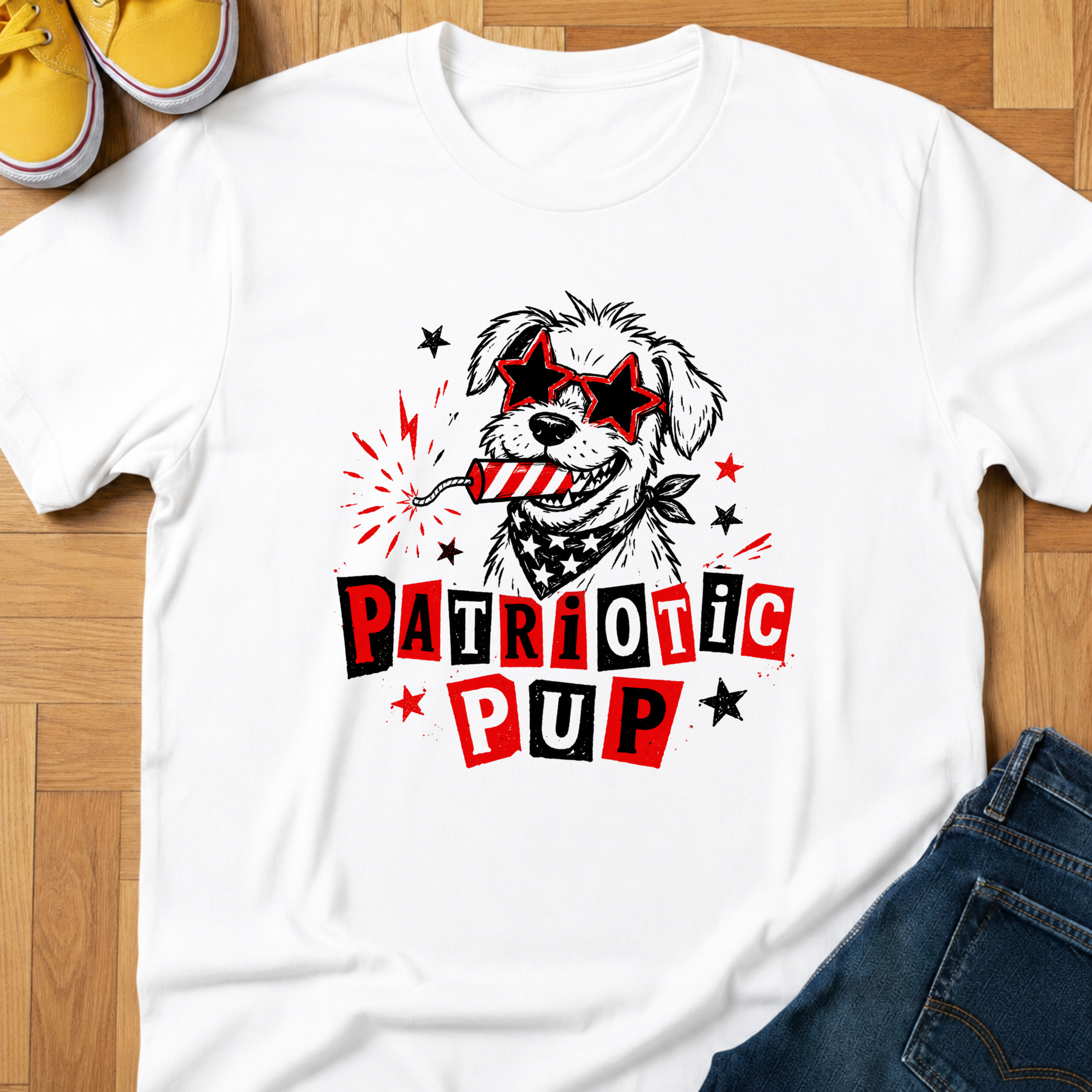 USA Patriotic Pup - Kids Tee