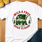 USA Wild & Free Born To Roam - Kids Tee