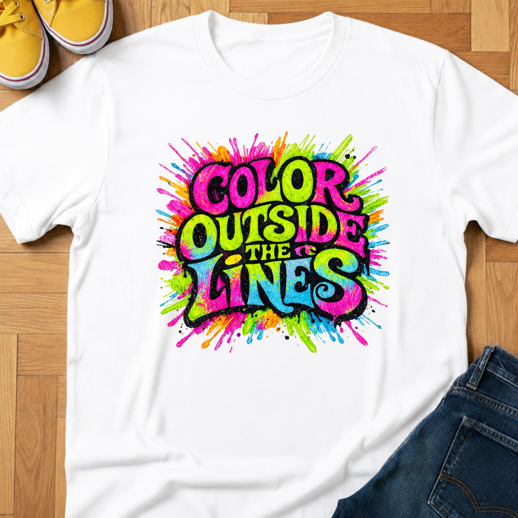 Color Outside The Lines - Kids Tee