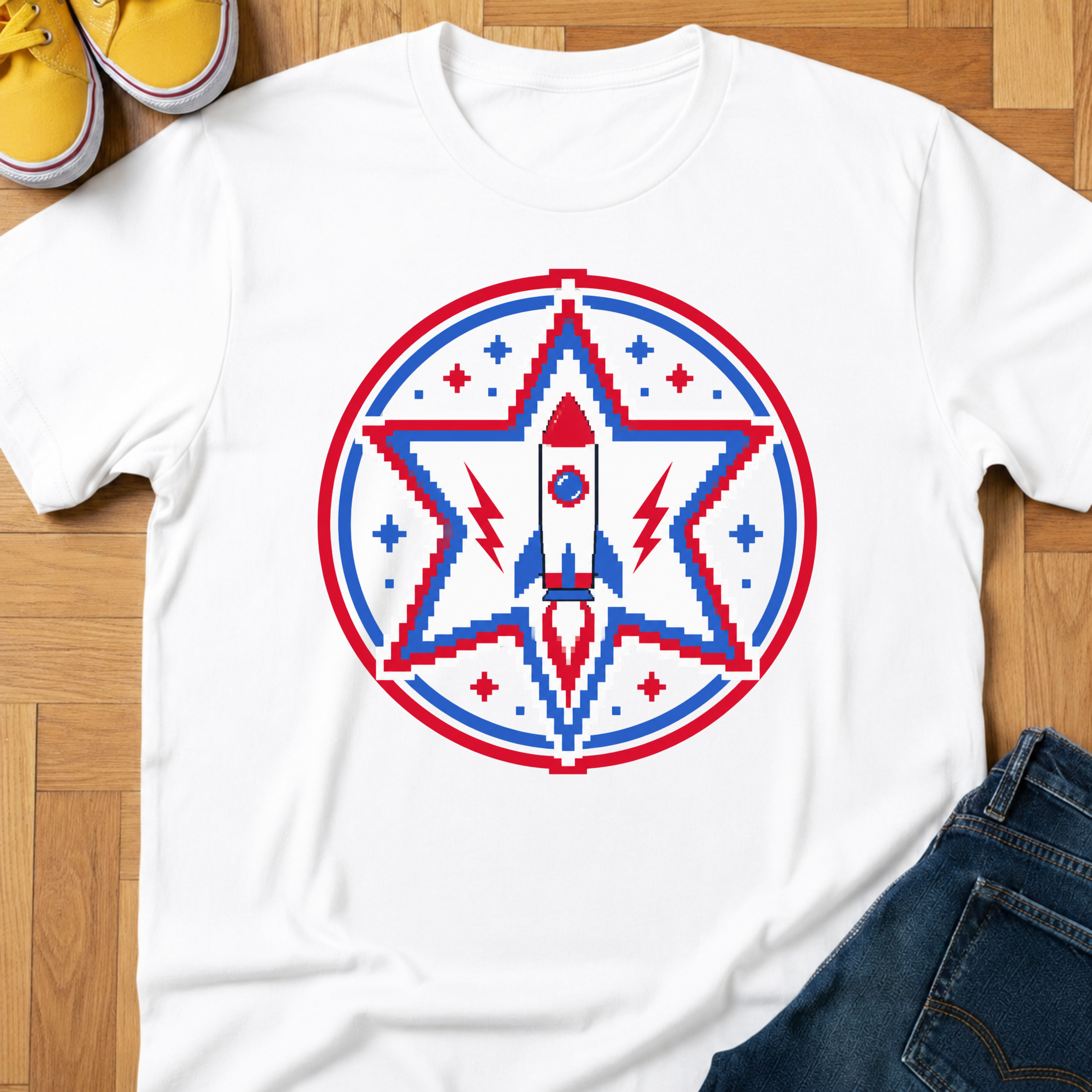 USA Rocket & Star - Kids Tee