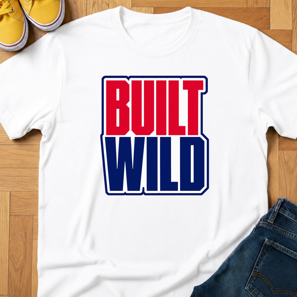 USA Built Wild Text - Kids Tee
