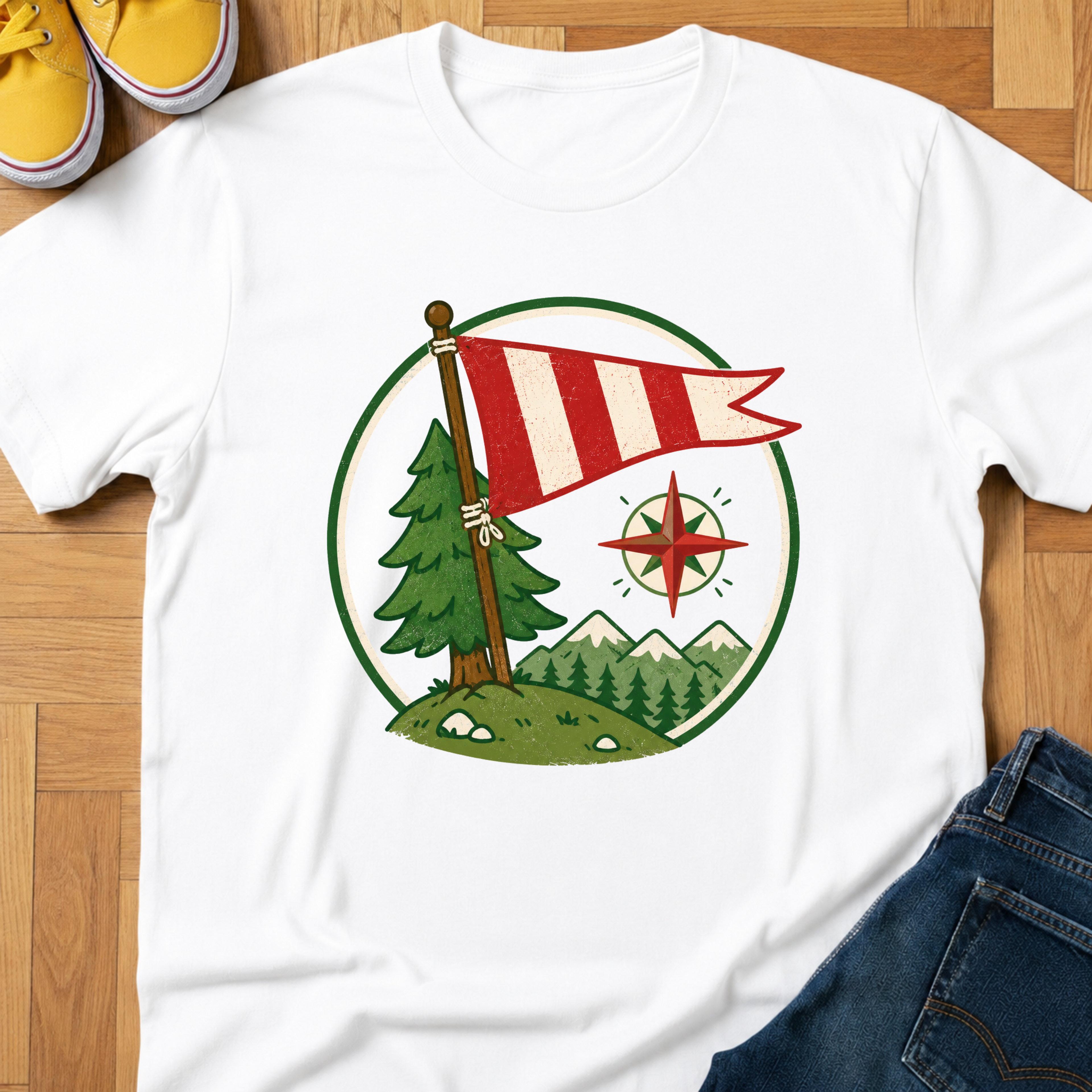 USA Nature Flagpost - Kids Tee