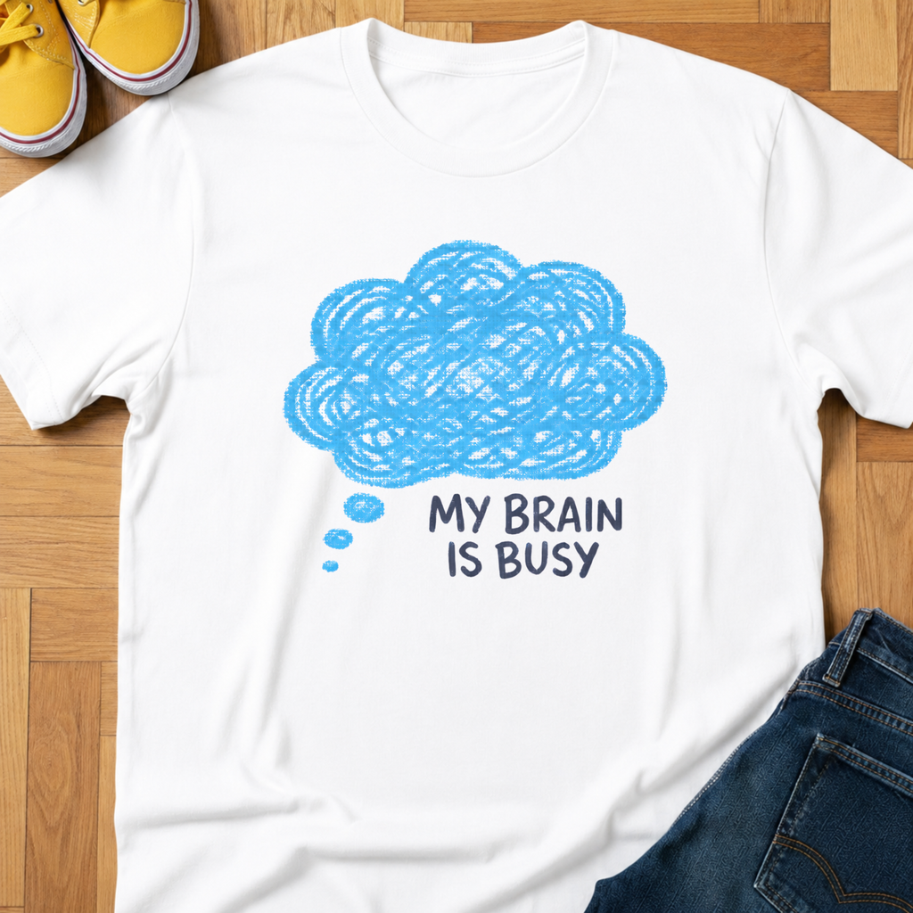 My Brain Is Busy - Kids Tee